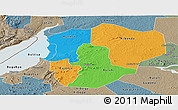Political Panoramic Map of Masindi, semi-desaturated