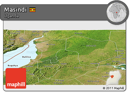 Satellite Panoramic Map of Masindi