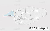 Silver Style Panoramic Map of Masindi, single color outside