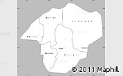 Gray Simple Map of Masindi, single color outside