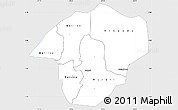 Silver Style Simple Map of Masindi, single color outside