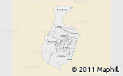 Classic Style 3D Map of Mbale, single color outside
