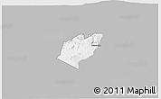 Gray 3D Map of Bubulo, single color outside