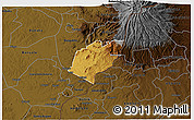Physical 3D Map of Bubulo, darken