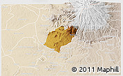 Physical 3D Map of Bubulo, lighten