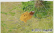 Physical 3D Map of Bubulo, satellite outside