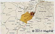 Physical 3D Map of Bubulo, shaded relief outside