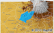 Political 3D Map of Bubulo, physical outside