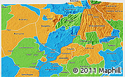 Political 3D Map of Bubulo