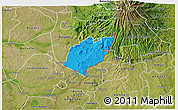 Political 3D Map of Bubulo, satellite outside
