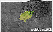 Satellite 3D Map of Bubulo, darken, desaturated