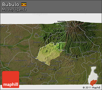 Satellite 3D Map of Bubulo, darken
