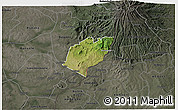 Satellite 3D Map of Bubulo, darken, semi-desaturated