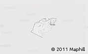 Silver Style 3D Map of Bubulo, single color outside