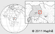 Blank Location Map of Bubulo, highlighted country