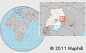 Gray Location Map of Bubulo, highlighted country