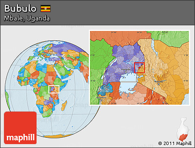 Political Location Map of Bubulo