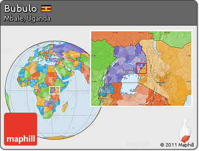 Political Location Map of Bubulo