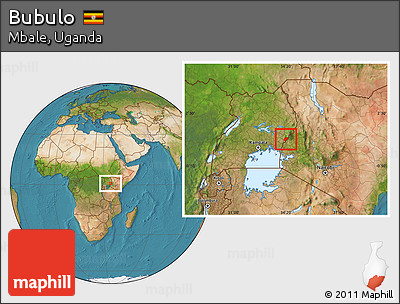 Satellite Location Map of Bubulo