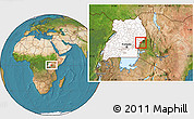 Satellite Location Map of Bubulo, highlighted country