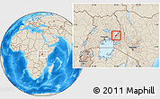 Shaded Relief Location Map of Bubulo, highlighted parent region
