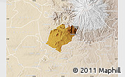 Physical Map of Bubulo, lighten