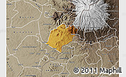 Physical Map of Bubulo, semi-desaturated