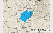 Political Map of Bubulo, shaded relief outside