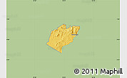 Savanna Style Map of Bubulo, single color outside