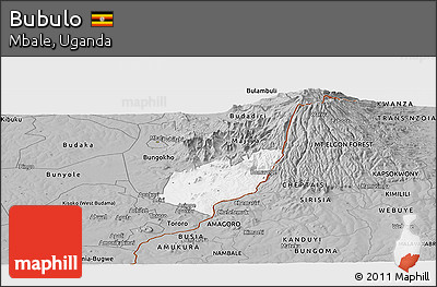 Gray Panoramic Map of Bubulo