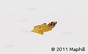 Physical Panoramic Map of Bubulo, cropped outside