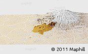 Physical Panoramic Map of Bubulo, lighten