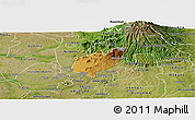 Physical Panoramic Map of Bubulo, satellite outside