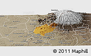 Physical Panoramic Map of Bubulo, semi-desaturated