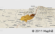 Physical Panoramic Map of Bubulo, shaded relief outside