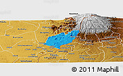 Political Panoramic Map of Bubulo, physical outside