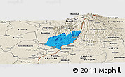 Political Panoramic Map of Bubulo, shaded relief outside