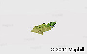 Satellite Panoramic Map of Bubulo, cropped outside