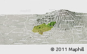 Satellite Panoramic Map of Bubulo, lighten, semi-desaturated