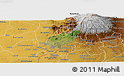 Satellite Panoramic Map of Bubulo, physical outside