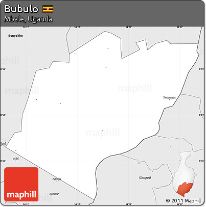 Silver Style Simple Map of Bubulo