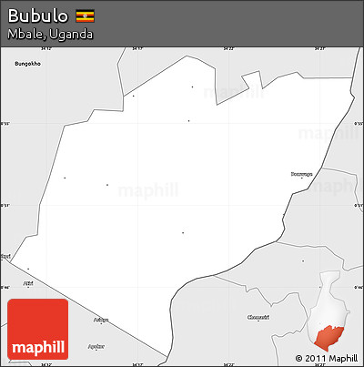 Silver Style Simple Map of Bubulo