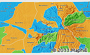 Political 3D Map of Budadiri