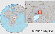 Gray Location Map of Budadiri