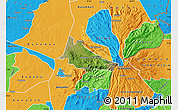 Satellite Map of Budadiri, political outside