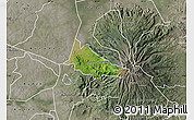 Satellite Map of Budadiri, semi-desaturated