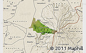 Satellite Map of Budadiri, shaded relief outside