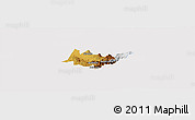 Physical Panoramic Map of Budadiri, cropped outside
