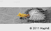Physical Panoramic Map of Budadiri, desaturated