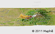 Physical Panoramic Map of Budadiri, satellite outside